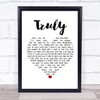 Lionel Richie Truly White Heart Song Lyric Print