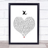 Nicky Jam x J Balvin X White Heart Song Lyric Print Nicky Jam x J Balvin X White Heart Song Lyric Print
