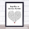 Philip Oakey & Giorgio Moroder Together in Electric Dreams White Heart Song Lyric Print