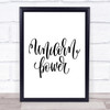 Unicorn Power Quote Print Poster Typography Word Art Picture