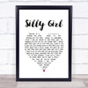 Descendents Silly Girl White Heart Song Lyric Print