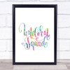 Unicorn Squad Rainbow Quote Print