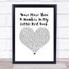 The Drifters You're More Than A Number In My Little Red Book White Heart Song Lyric Print