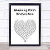 Alice Cooper Woman of Mass Distraction White Heart Song Lyric Print