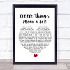 Kitty Kallen Little Things Mean a Lot White Heart Song Lyric Print