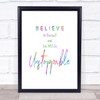 Unstoppable Rainbow Quote Print