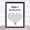 Simpre Victoriosa Simpre Victoriosa White Heart Song Lyric Print