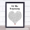 Richard Marx At The Beginning White Heart Song Lyric Print