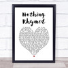 Gilbert O'Sullivan Nothing Rhymed White Heart Song Lyric Print
