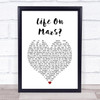 OneRepublic All This Time White Heart Song Lyric Print