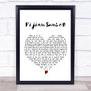 Ali Campbell Fijian Sunset White Heart Song Lyric Print
