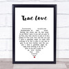 Bing Crosby True Love White Heart Song Lyric Print