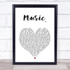 JoJo Music. White Heart Song Lyric Print