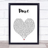 Luke Sital-Singh Pure White Heart Song Lyric Print