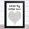 Tom Grennan Little By Little Love White Heart Song Lyric Music Art Print