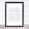 Watch Their Actions Rainbow Quote Print