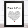 Black Stone Cherry Peace Is Free White Heart Song Lyric Music Art Print