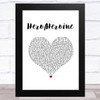 Boys Like Girls Hero Heroine White Heart Song Lyric Music Art Print