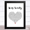 The View Skag Trendy White Heart Song Lyric Music Art Print