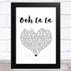 Rod Stewart Ooh La La White Heart Song Lyric Music Art Print