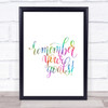 Remember Your Goals Rainbow Quote Print Remember Your Goals Rainbow Quote Print