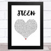 Khalid 8TEEN White Heart Song Lyric Music Art Print