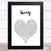 Dan + Shay Sway White Heart Song Lyric Music Art Print