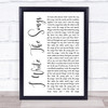 Barry Manilow I Write The Songs White Script Song Lyric Quote Music Print