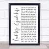 Elvis Presley Lead Me, Guide Me White Script Song Lyric Wall Art Print