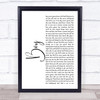Lee Brice Boy White Script Song Lyric Wall Art Print