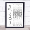 Elvis Presley Your Cheatin' Heart White Script Song Lyric Quote Print