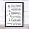 Whitney Houston I Know Him So Well White Script Song Lyric Quote Print