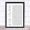 Bryan Adams Do I Have To Say The Words White Script Song Lyric Quote Print
