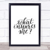 What Inspires Me Quote Print Poster Typography Word Art Picture