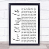 Queen Love Of My Life White Script Song Lyric Quote Print