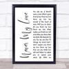 The Association Never My Love White Script Song Lyric Quote Print