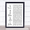 Otis Redding For Your Precious Love White Script Song Lyric Quote Print