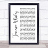 Chris Stapleton Tennessee Whiskey White Script Song Lyric Quote Print