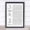 Charlie Puth I Won't Tell A Soul White Script Song Lyric Quote Print
