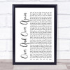 Nathan Sykes Over And Over Again White Script Song Lyric Quote Print