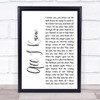 Art Garfunkel All I Know White Script Song Lyric Quote Print