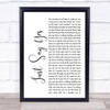Snow Patrol Just Say Yes White Script Song Lyric Quote Print Snow Patrol Just Say Yes White Script Song Lyric Quote Print