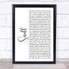 Slipknot Snuff White Script Song Lyric Quote Print