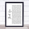 Dido Thank You White Script Song Lyric Quote Print