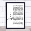 Goo Goo Dolls Name White Script Song Lyric Quote Print