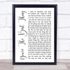 The Style Council You're The Best Thing White Script Song Lyric Quote Print