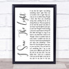 Todd Rundgren I Saw The Light White Script Song Lyric Quote Print