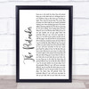 Foo Fighters The Pretender White Script Song Lyric Quote Print