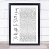 Nicki Minaj The Night Is Still Young White Script Song Lyric Print