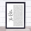 Duran Duran The Reflex White Script Song Lyric Print